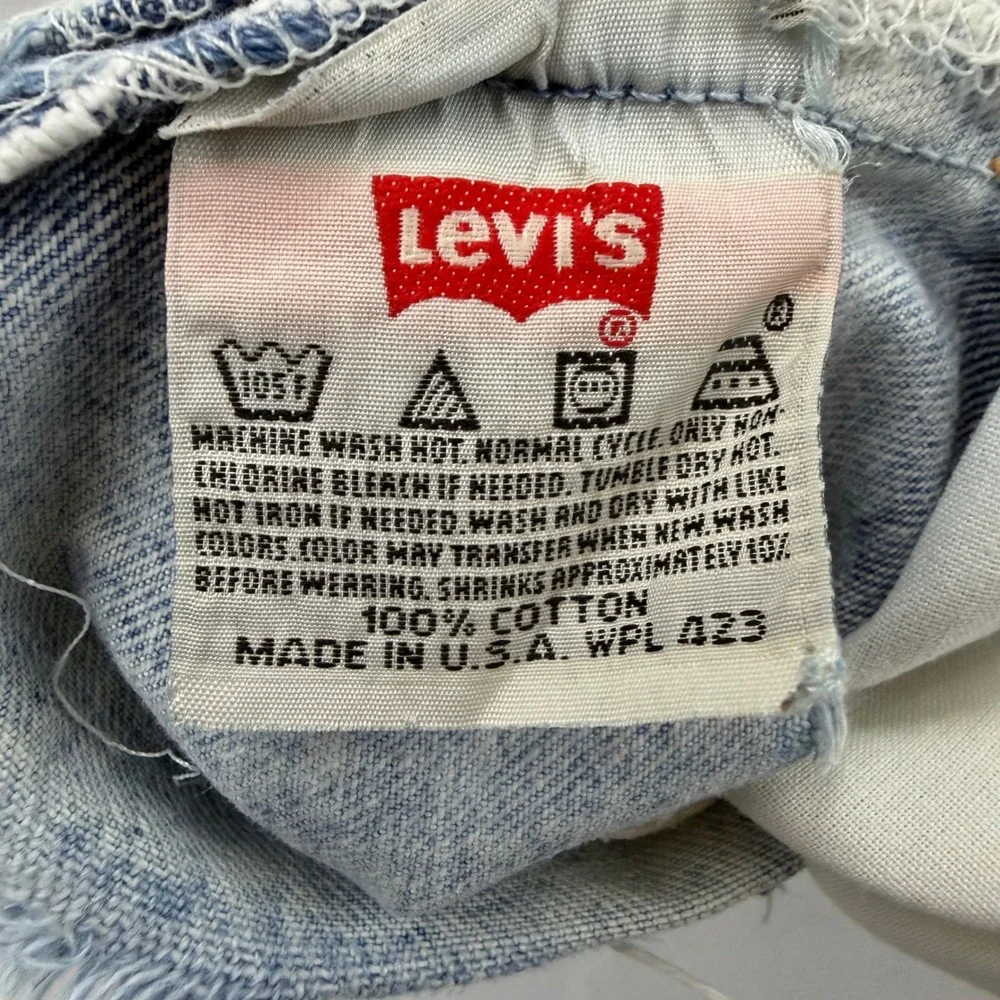 Levi's 501 Denim Cut Off Shorts Men's 30 Acid Wash Distressed High Rise USA READ